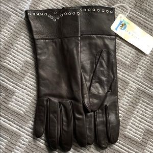 Portolano leather gloves with cashmere lining
